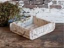 Chic Antique Aufbewahrung alte Backsteinform unika 7.5 x 22.5 cm, Weiss