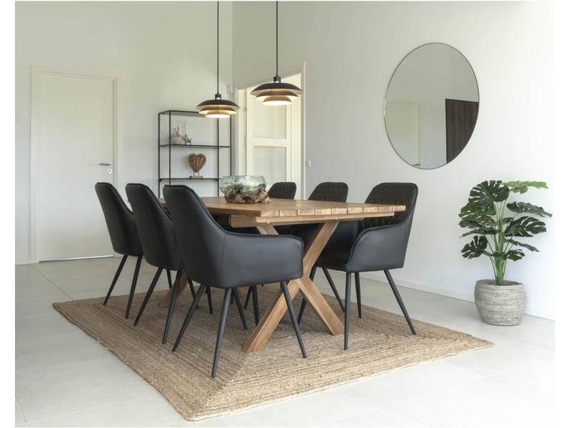 House Nordic Spiegel Jersey Ø 100 cm, Schwarz