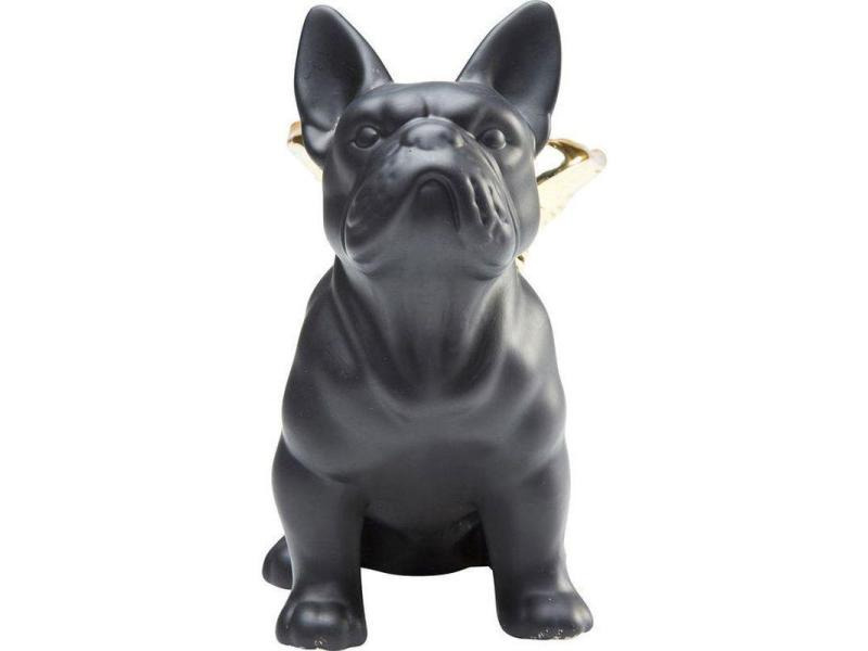 Kare Aufsteller Sitting Angel Dog Gold/Schwarz