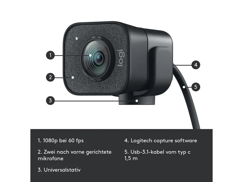 Logitech Webcam StreamCam Grafit