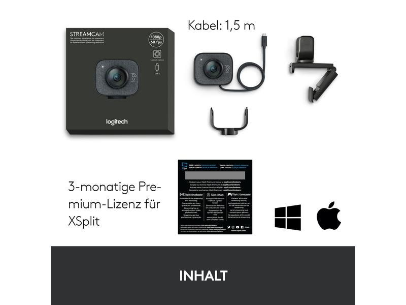 Logitech Webcam StreamCam Grafit