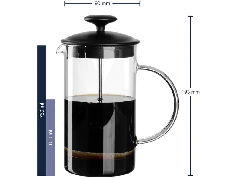 Leonardo Kaffeebereiter Caffè per me 0.6 l, Schwarz