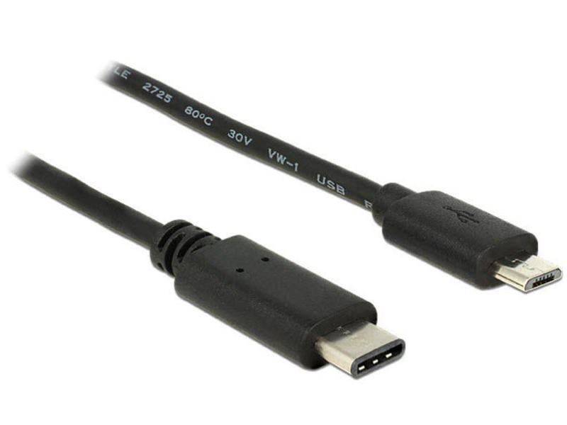 Delock USB 2.0-Kabel C - MicroB 1 m
