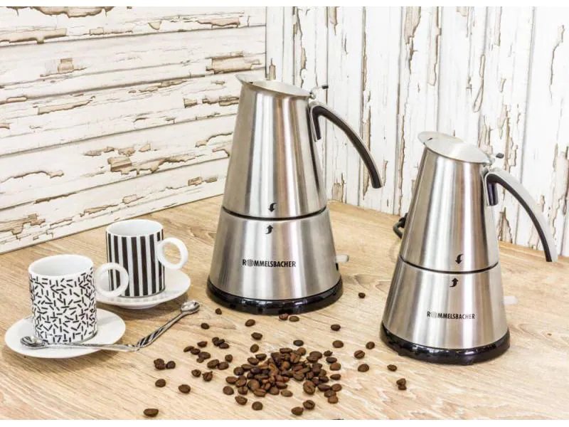 Rommelsbacher Espressokocher 20.EKO 364/E 4 Tassen, Silber