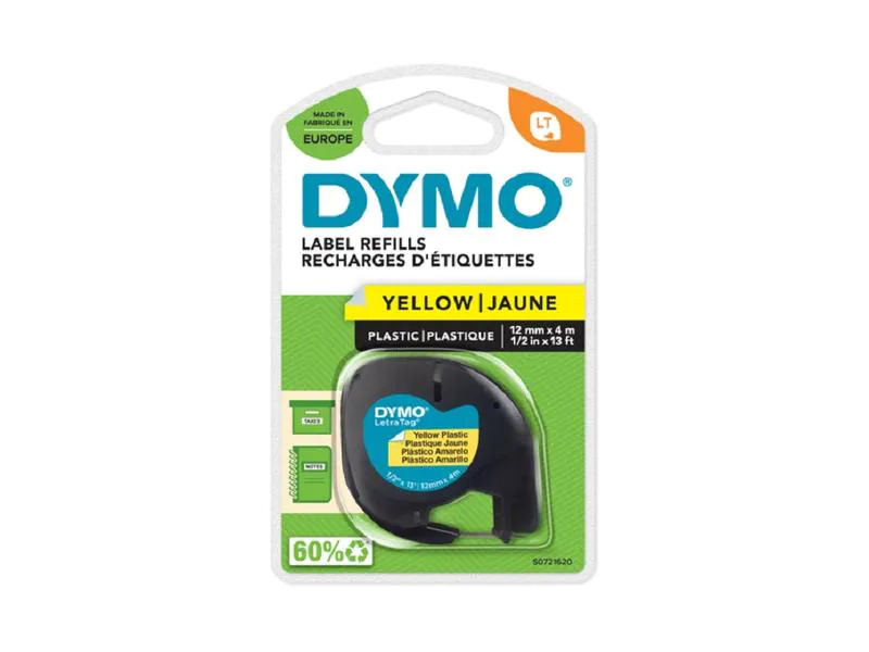 DYMO Beschriftungsband LetraTag Schwarz auf Gelb