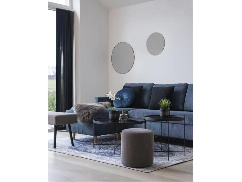 House Nordic Beistelltisch Venezia 48 x 48 cm, Schwarz
