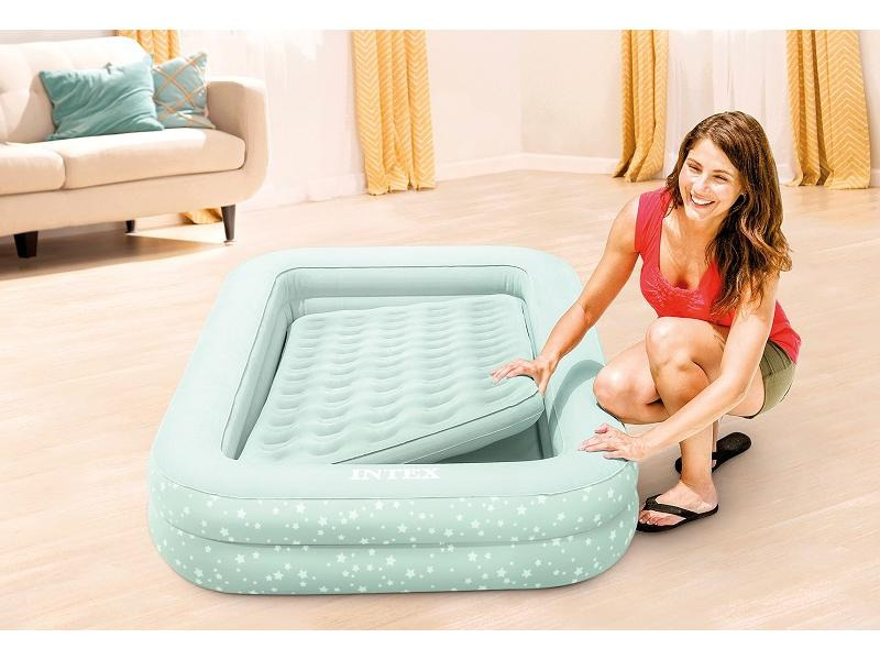 Intex Luftbett Kidz Travel Set 107 x 168 cm, Mint
