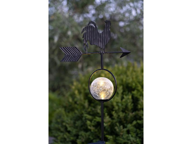 Star Trading Windspiel Solar LED Windy, Schwarz