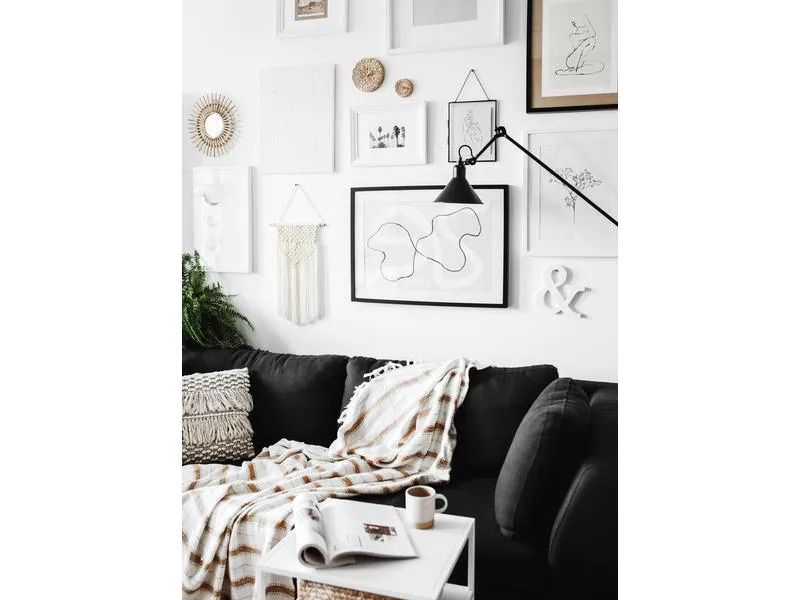 Partydeco Makramee Dekoration 30 x 49 cm, Weiss