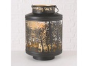 Boltze Weihnachtswindlicht Premesa 30 cm, Gold/Schwarz