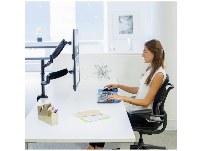 Fellowes TV-/Display-Standfuss Platinum vertikal für 2 Monitore