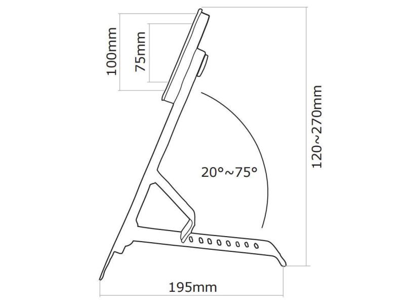 NewStar TV-/Display-Standfuss FPMA-D825BLACK Schwarz