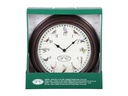 Esschert Design Wanduhr mit Vogelrufen Ø 30.1 cm, Braun/Weiss