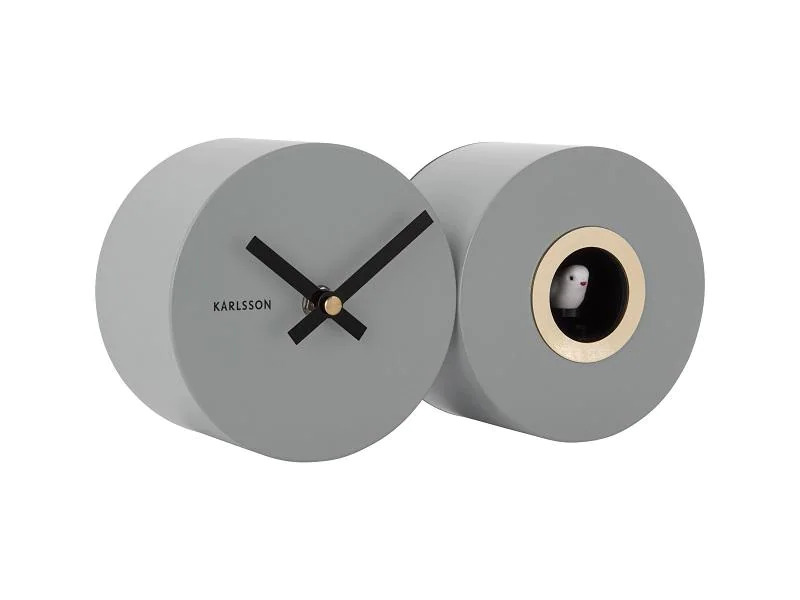 KARLSSON Wanduhr Kuckuck Grau Matt