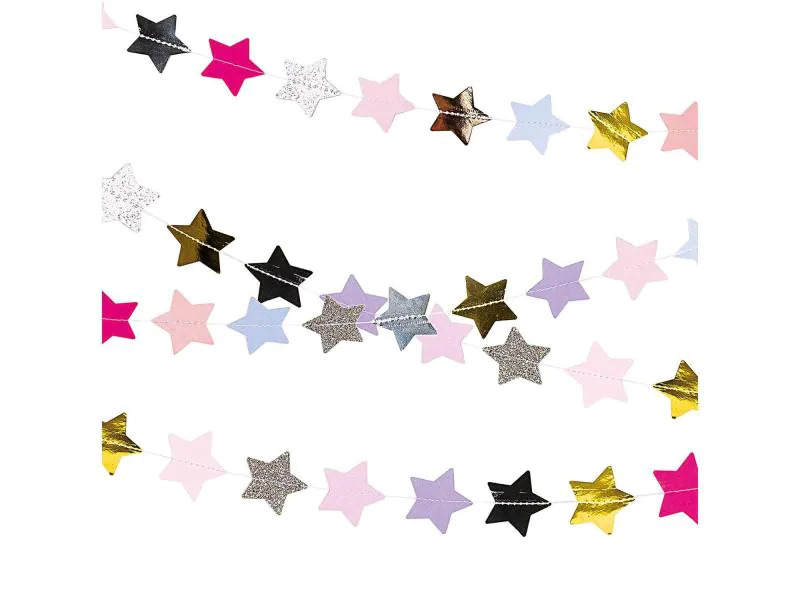 Rico Design Weihnachtsschmuck 2 m Girlande, Sterne