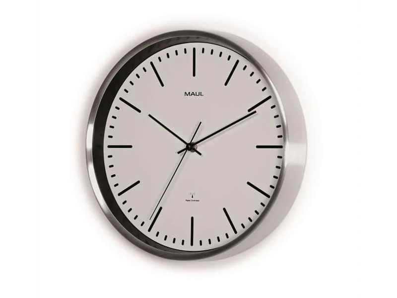 Maul Wanduhr MAULfly Ø 30 cm Weiss/Silber