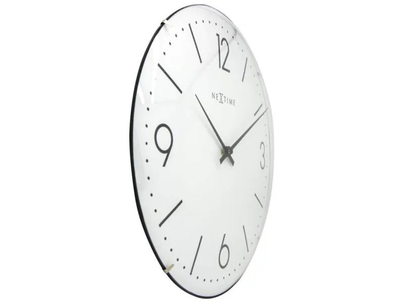 NeXtime Wanduhr Basic Ø 35 cm Weiss