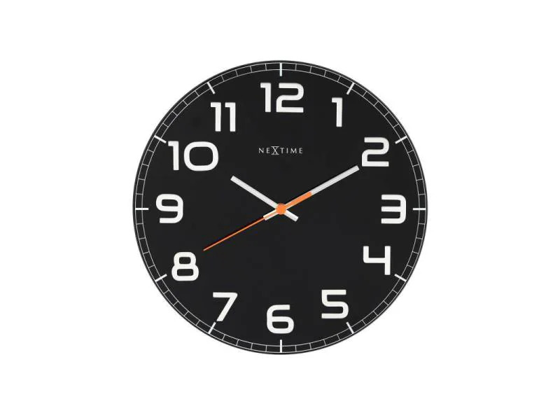 NeXtime Wanduhr Classy Round Ø 30 cm Schwarz