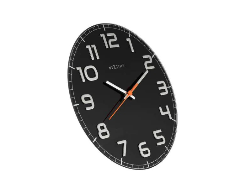 NeXtime Wanduhr Classy Round Ø 30 cm Schwarz