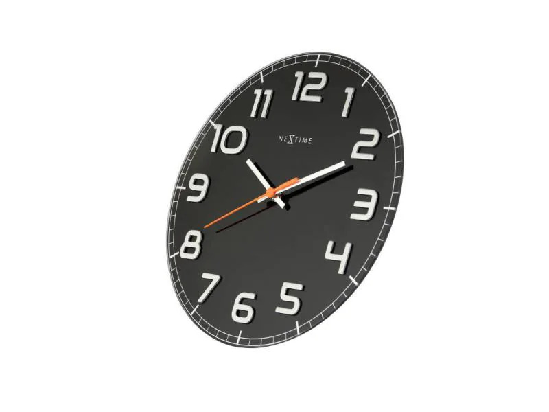 NeXtime Wanduhr Classy Round Ø 30 cm Schwarz