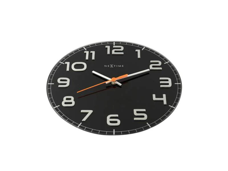NeXtime Wanduhr Classy Round Ø 30 cm Schwarz