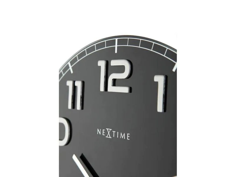 NeXtime Wanduhr Classy Round Ø 30 cm Schwarz