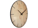 NeXtime Wanduhr Edge Wood Dome Ø 35 cm Hellbraun