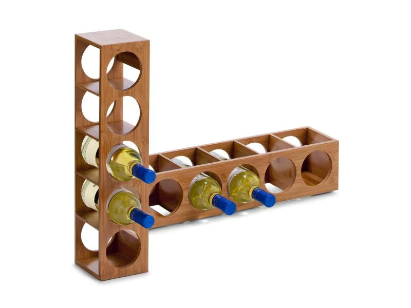 Zeller Present Weinregal Stapelbar für 5 Flaschen, Braun