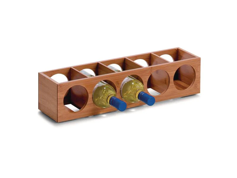 Zeller Present Weinregal Stapelbar für 5 Flaschen, Braun