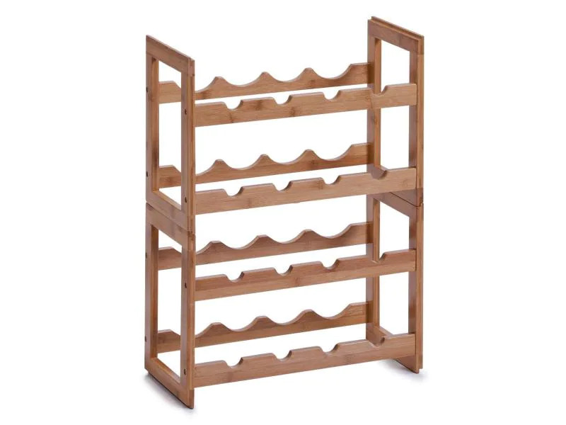 Zeller Present Weinregal stapelbar für 8 Flaschen, Braun