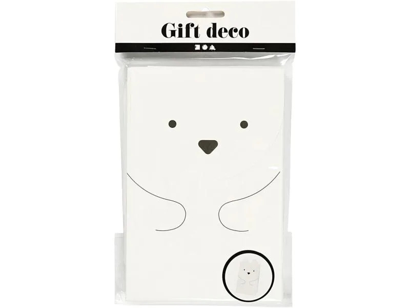 Creativ Company Geschenktüte Eisbär, 6 Stück