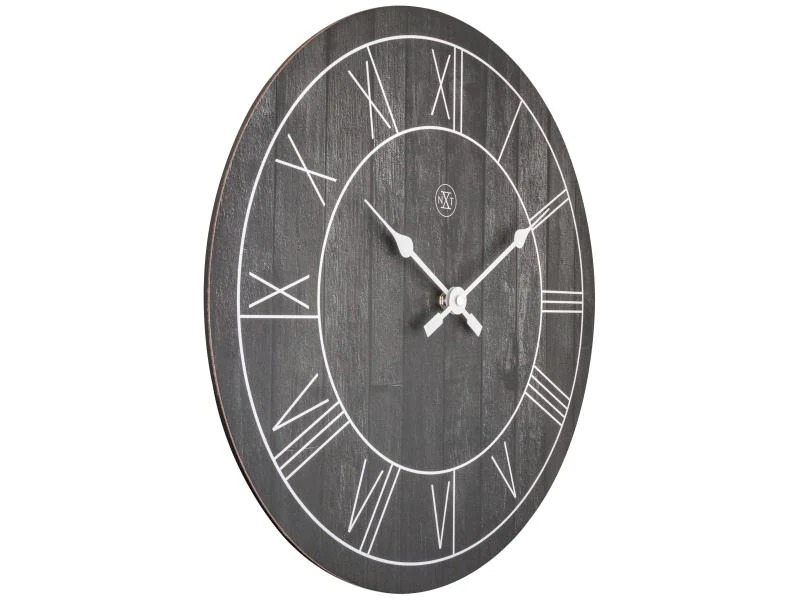 NeXtime Wanduhr Paul Ø 40 cm Schwarz