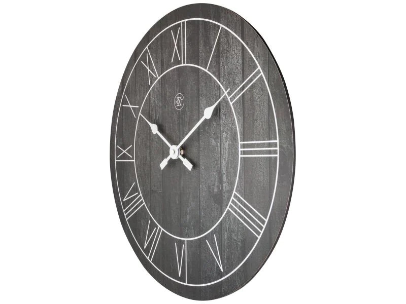 NeXtime Wanduhr Paul Ø 40 cm Schwarz