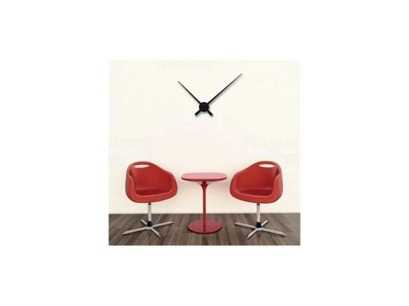 NeXtime Wanduhr Small Hands Ø 80 cm Schwarz