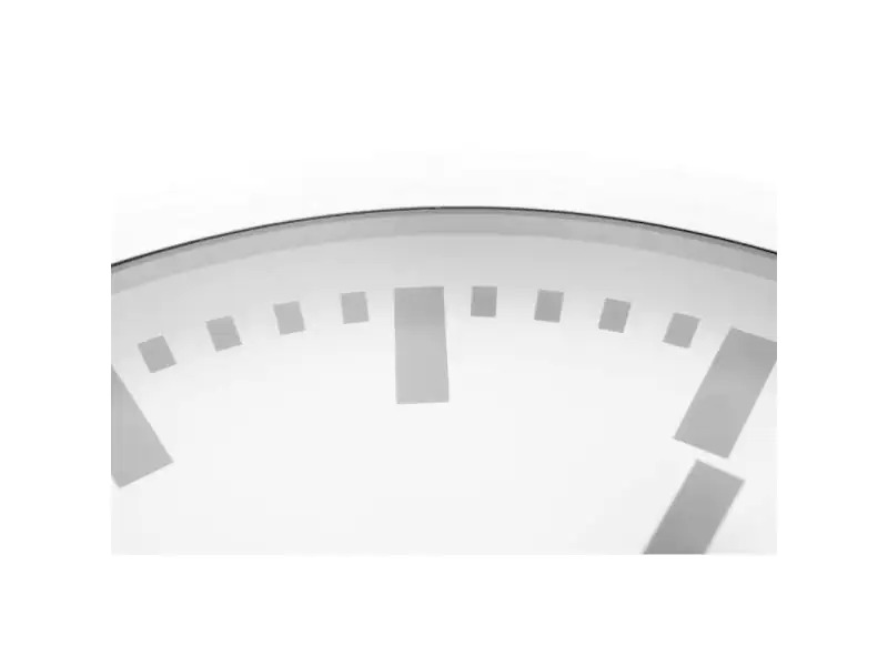 NeXtime Wanduhr Station Stripe Ø 19 cm Weiss