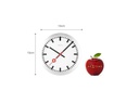 NeXtime Wanduhr Station Stripe Ø 19 cm Weiss