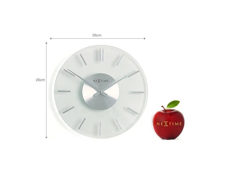 NeXtime Wanduhr Stripe 2631 Ø 26 cm Transparent