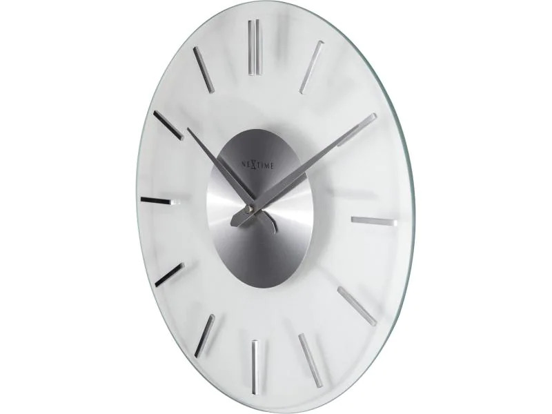 NeXtime Wanduhr Stripe 2632 Ø 31 cm Transparent