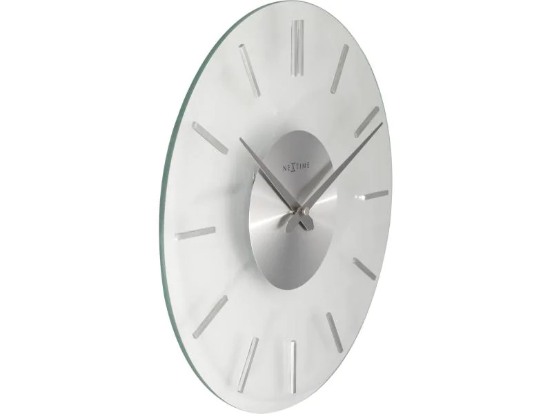NeXtime Wanduhr Stripe 2632 Ø 31 cm Transparent