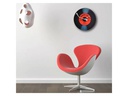 NeXtime Wanduhr Vinyl Tap Ø 43 cm Schwarz/Rot