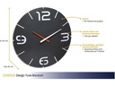 TFA Dostmann Funk-Wanduhr Contour Anthrazit, Ø 35 cm