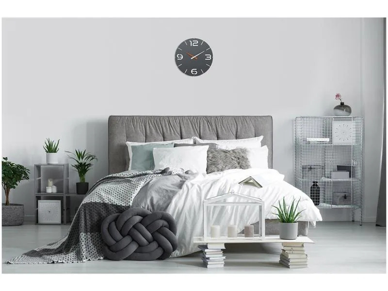 TFA Dostmann Funk-Wanduhr Contour Anthrazit, Ø 35 cm