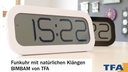 TFA Dostmann Funk-Wanduhr Digital Bimbam Schwarz