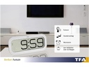 TFA Dostmann Funk-Wanduhr Digital Bimbam Weiss
