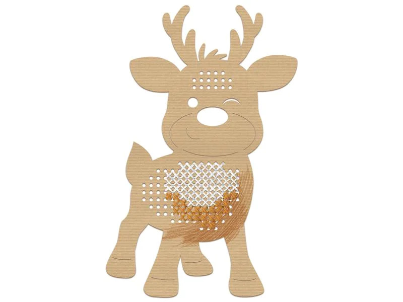 URSUS Bastelset Kreuzstich-Motive Weihnachten 12 Stück