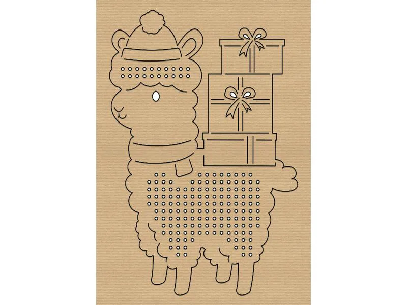 URSUS Bastelset Kreuzstich-Motive Weihnachten 12 Stück