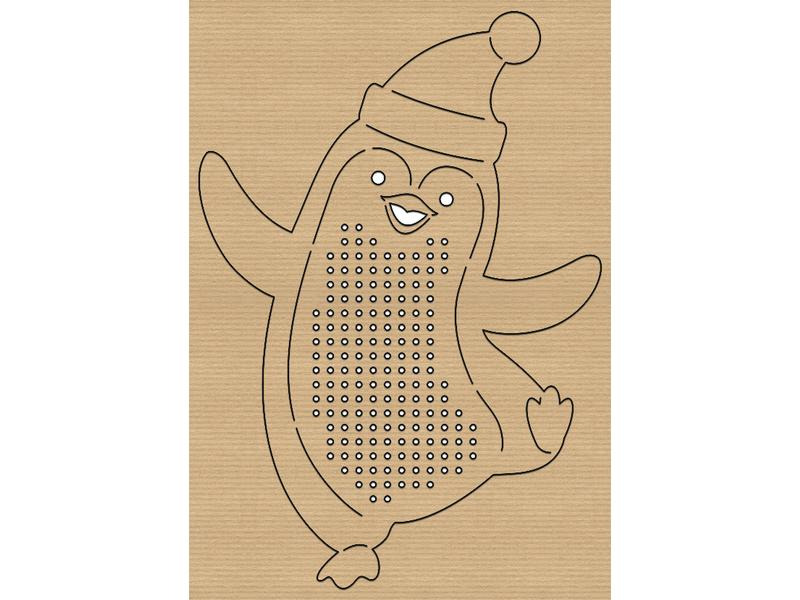 URSUS Bastelset Kreuzstich-Motive Weihnachten 12 Stück