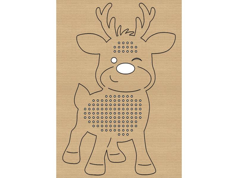 URSUS Bastelset Kreuzstich-Motive Weihnachten 12 Stück