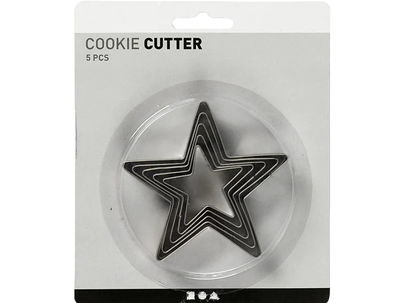 Creativ Company Guetzli-Ausstecher 8 cm 5 Stück, Stern