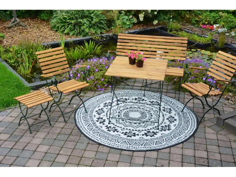 Esschert Design Teppich 180 cm rund